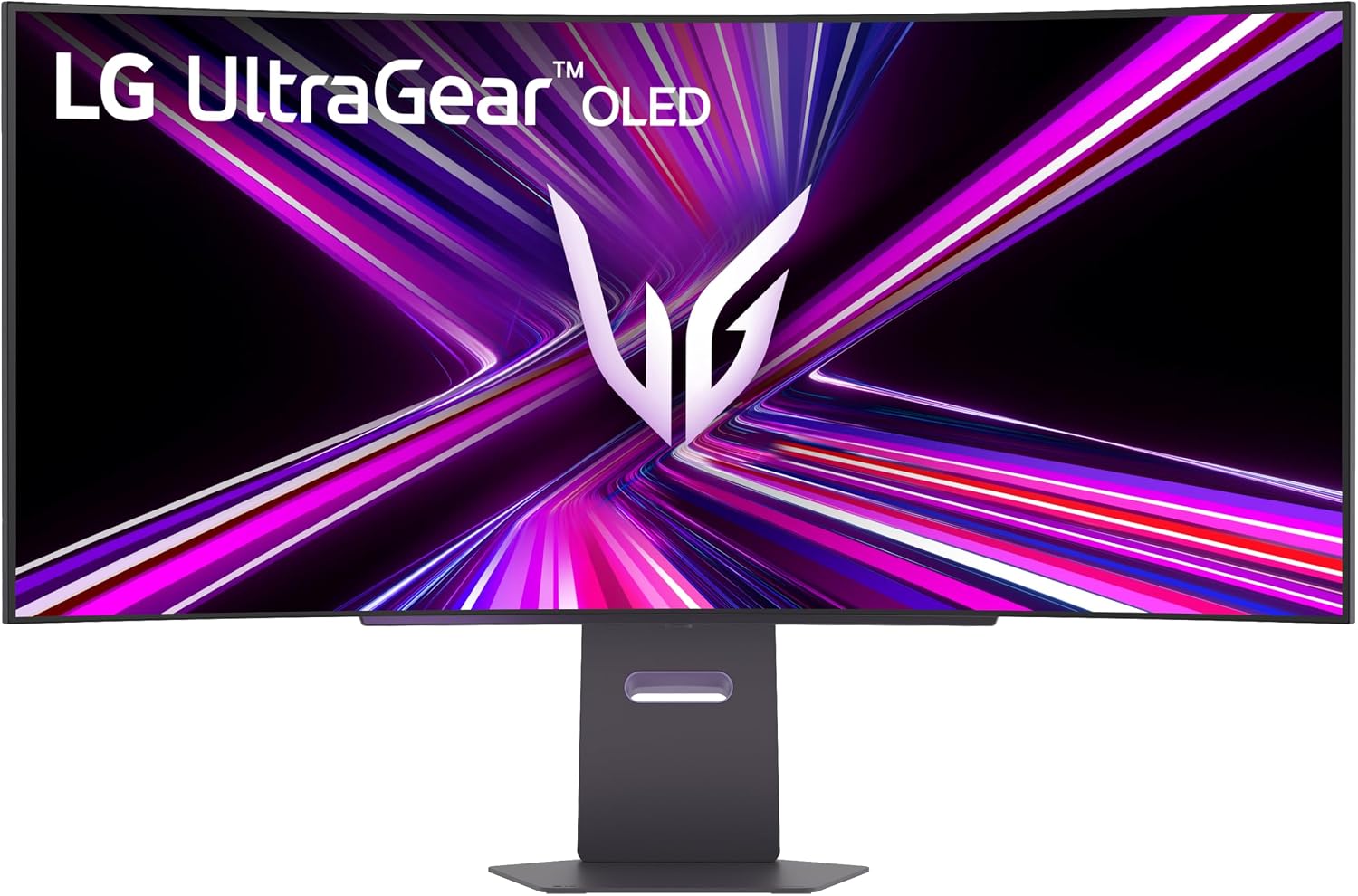 LG 45GX900A-B 45-Inch Ultragear WQHD (3440 x 1440) OLED Curved Gaming Monitor, 240Hz, 0.03ms, NVIDIA G-Sync, VESA DisplayHDR True Black 400, HDMI 2.1, DisplayPort, USB Type-C PD 65W, Black