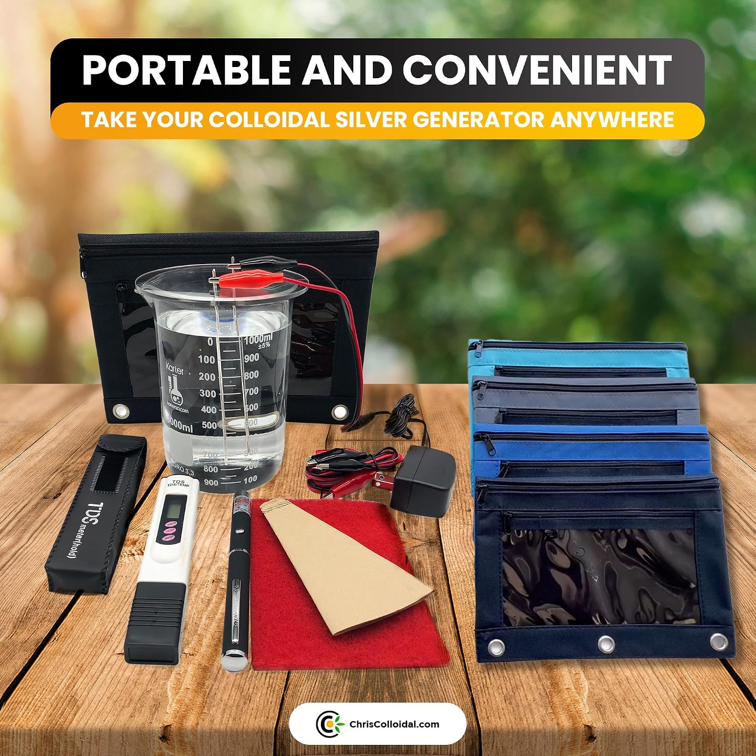 Original 12V Ionic-Nano Colloidal Silver Generator Kit with 99.995% Pure Silver Wire – Just Add Distilled Water and a Jar!