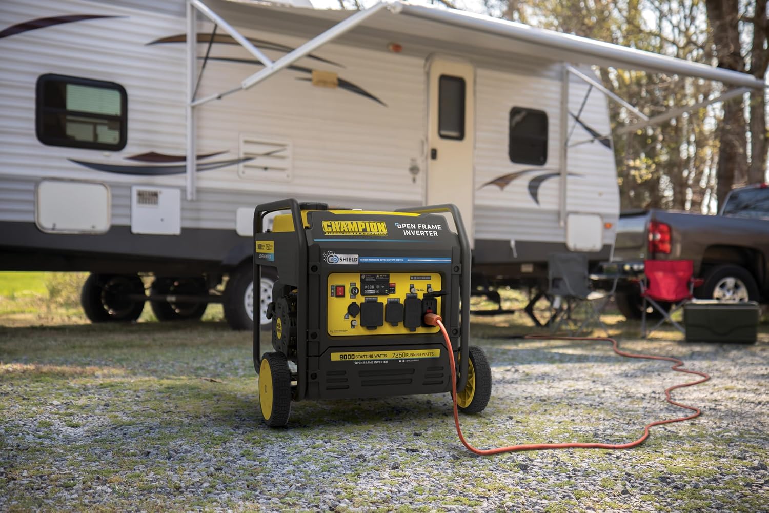Champion Power Equipment 9000-Watt Electric Start Home Backup Portable Open Frame Inverter Generator with Quiet Technology and CO Shield