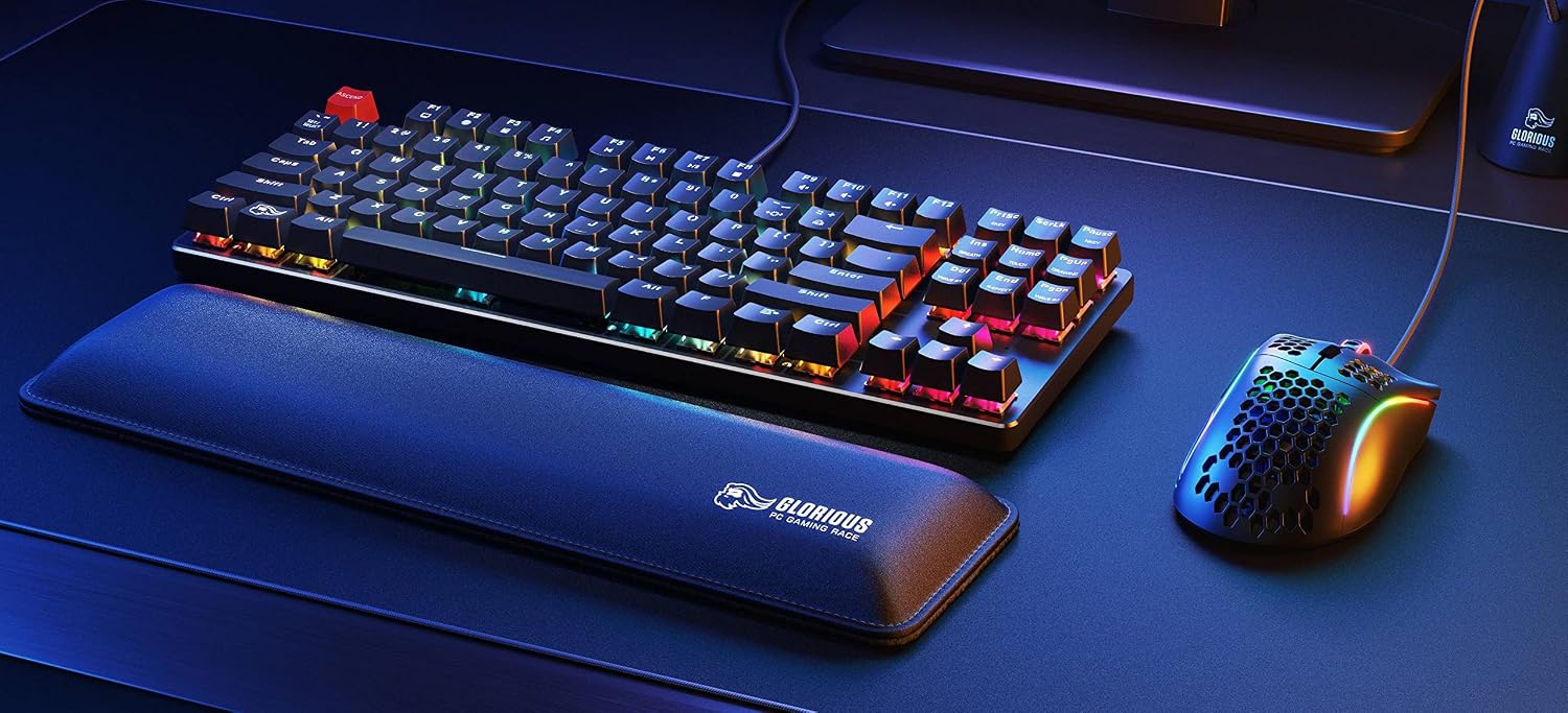 GLORIOUS Custom Gaming Keyboard - GMMK 85% Percent TKL - USB C Wired Mechanical Keyboard - RGB Hot Swappable Switches & Keycaps - Black Metal Top Plate