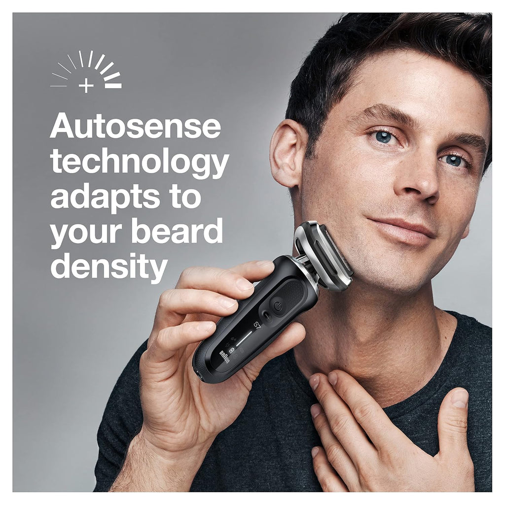 Braun Electric Razor for Men, Waterproof Foil Shaver, Series 7 7075cc, Wet & Dry Shave, with Beard Trimmer, Rechargeable, with Clean & Renew Refill Cartridges, 6 Count