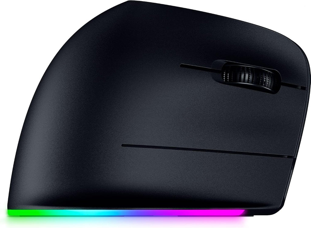 Razer Pro Click V2 Vertical Wireless Mouse: 6 Button Ergonomic Design - One Click AI Prompt - Supports Windows & Mac - Multi Device Connectivity via 2.4GHz, Bluetooth, or USB C Wired Mode - Chroma RGB