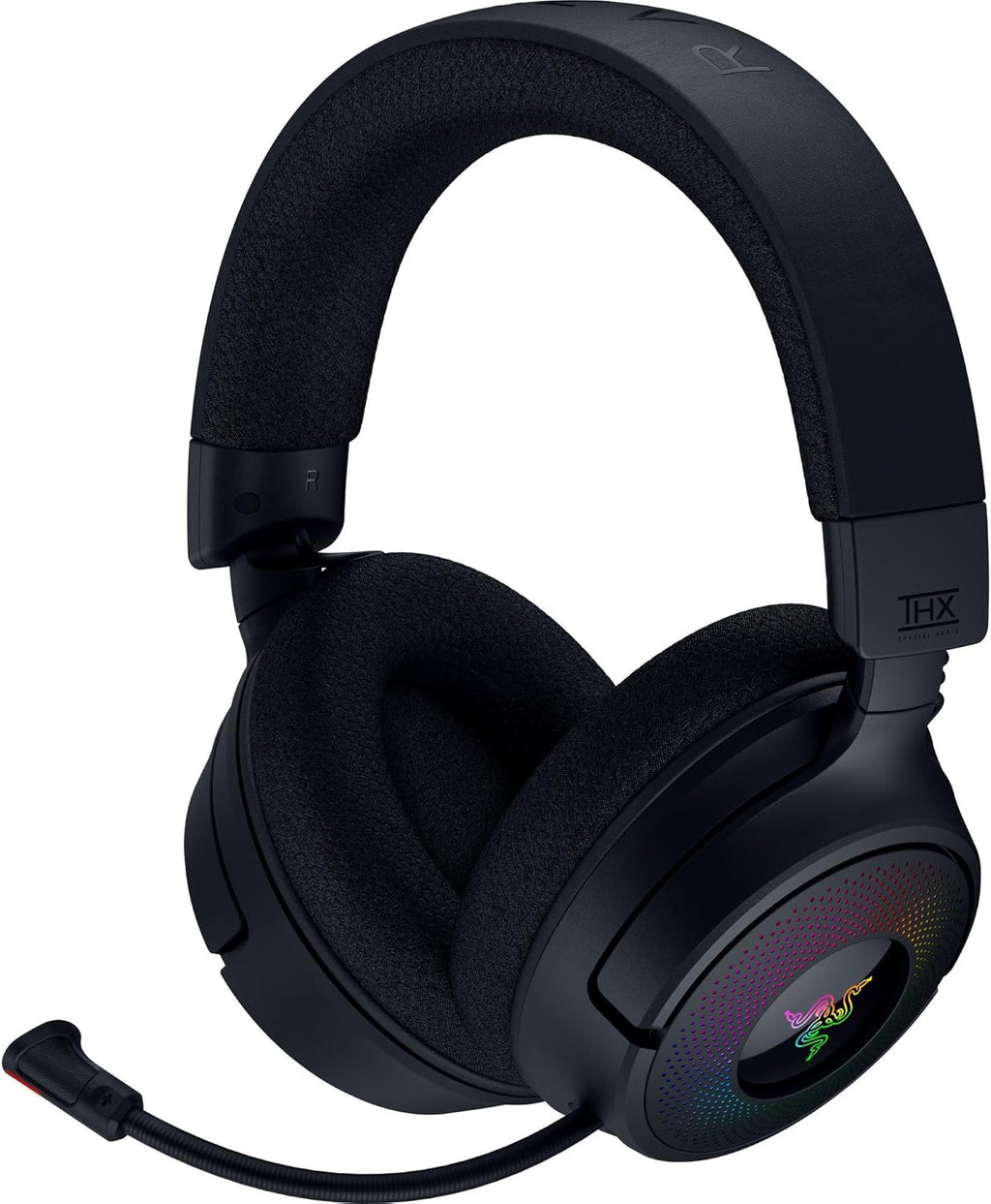 Razer Kraken V4 Wireless Gaming Headset: 2.4GHz, Bluetooth, USB - Super Wideband Mic - 40 mm Drivers - 9 Zone RGB Lighting - for PC, Mac, PS5, Nintendo Switch 2, Steam Deck, Smartphone - Black