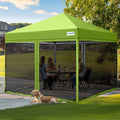 Quictent 10'x10' Pop up Screened Canopy Tent with Mosquito Netting, Portable Easy up Outdoor Screen House Shelter for Patio, Camping and Picnic, Includes Wheeled Carry Bag