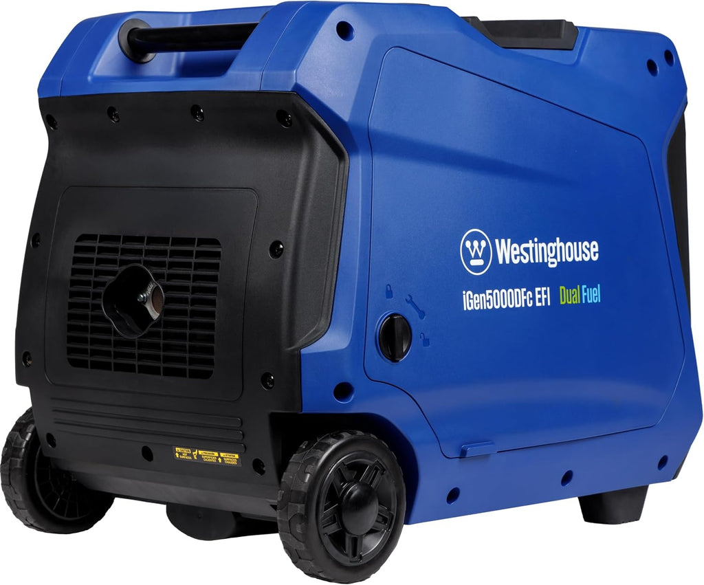 Westinghouse 5000 Peak Watt Super Quiet Dual Fuel Portable Inverter EFI Generator, Remote Electric Start, Gas & Propane Powered, RV Ready, CO Sensor, Parallel Capable, CARB Compliant