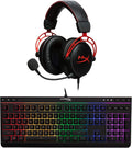 HyperX Cloud Alpha Gaming Headset - Dual Chamber Drivers - Durable Aluminum Frame - Detachable Microphone and HyperX Alloy Core RGB - Gaming Keyboard - Quiet & Responsive - 5-Zoned RGB Backlit Keys