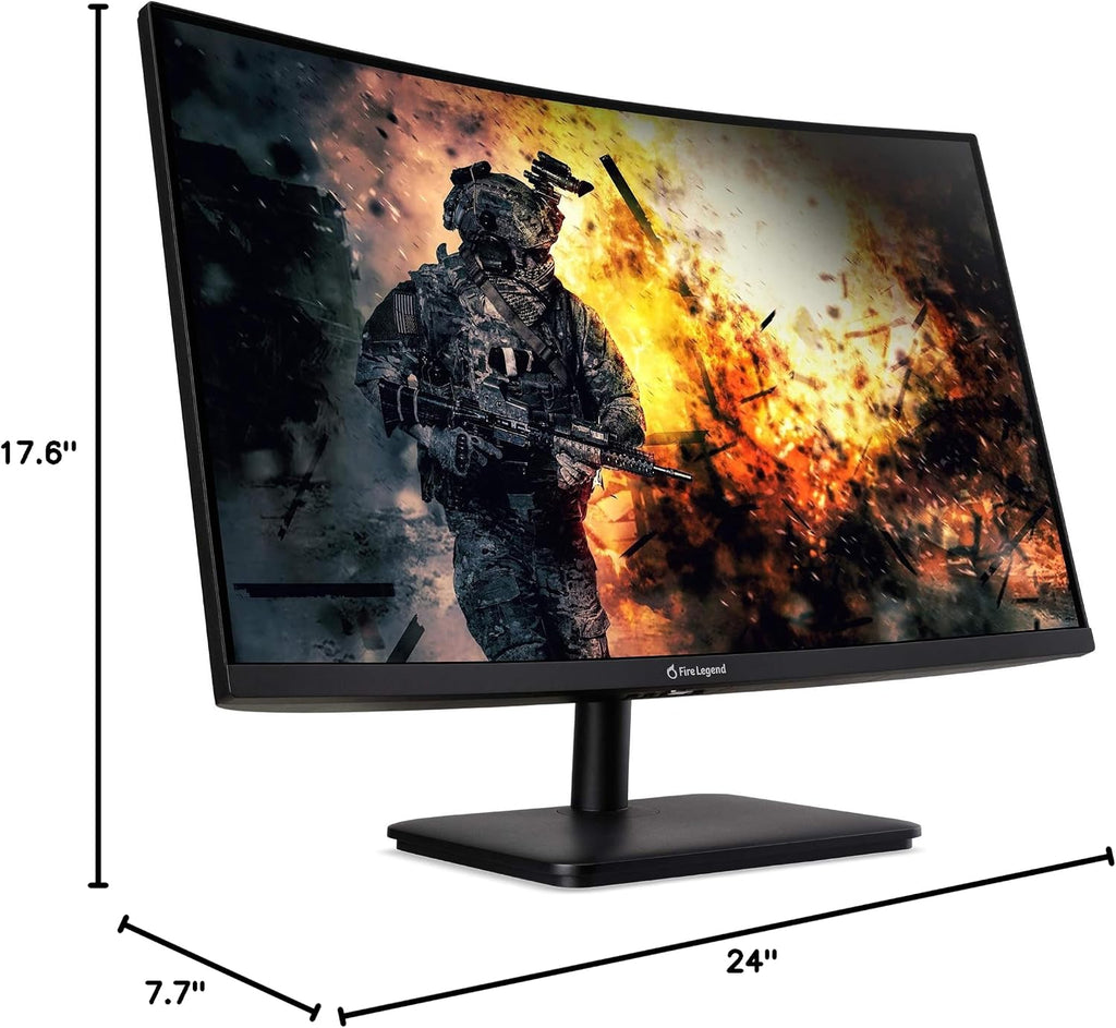 AOPEN by Acer 27HC5UR Pbmiipx 27' 1500R Curved Zero-Frame WQHD (2560 x 1440) Gaming Monitor | AMD FreeSync Premium Technology | Up to 165Hz | 1ms | 2 x HDMI Ports & 1 x Display Port, Black