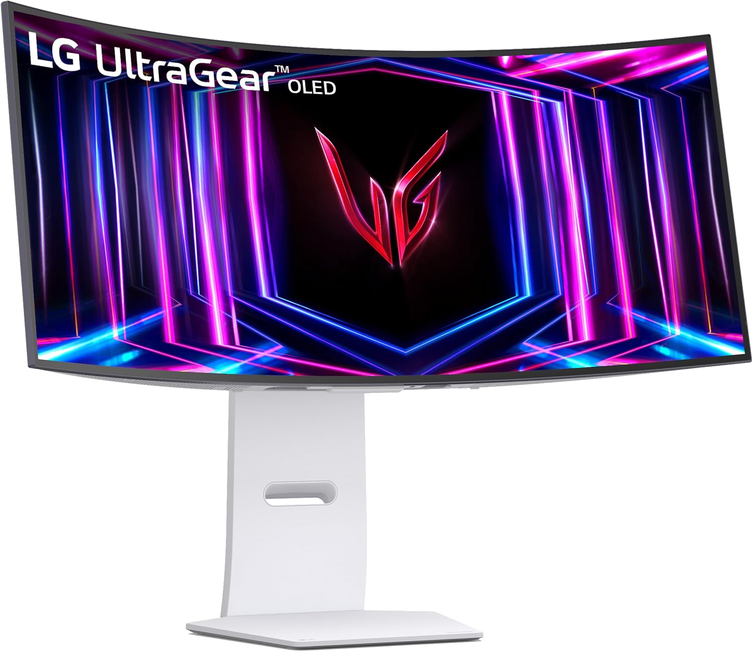 LG 34GS95QE 34-inch Ultragear OLED Curved Gaming Monitor WQHD 1440p 800R 240Hz 0.03ms AMD FreeSync Premium Pro NVIDIA G-Sync HDMI 2.1 DisplayPort Tilt/Height/Swivel Stand White