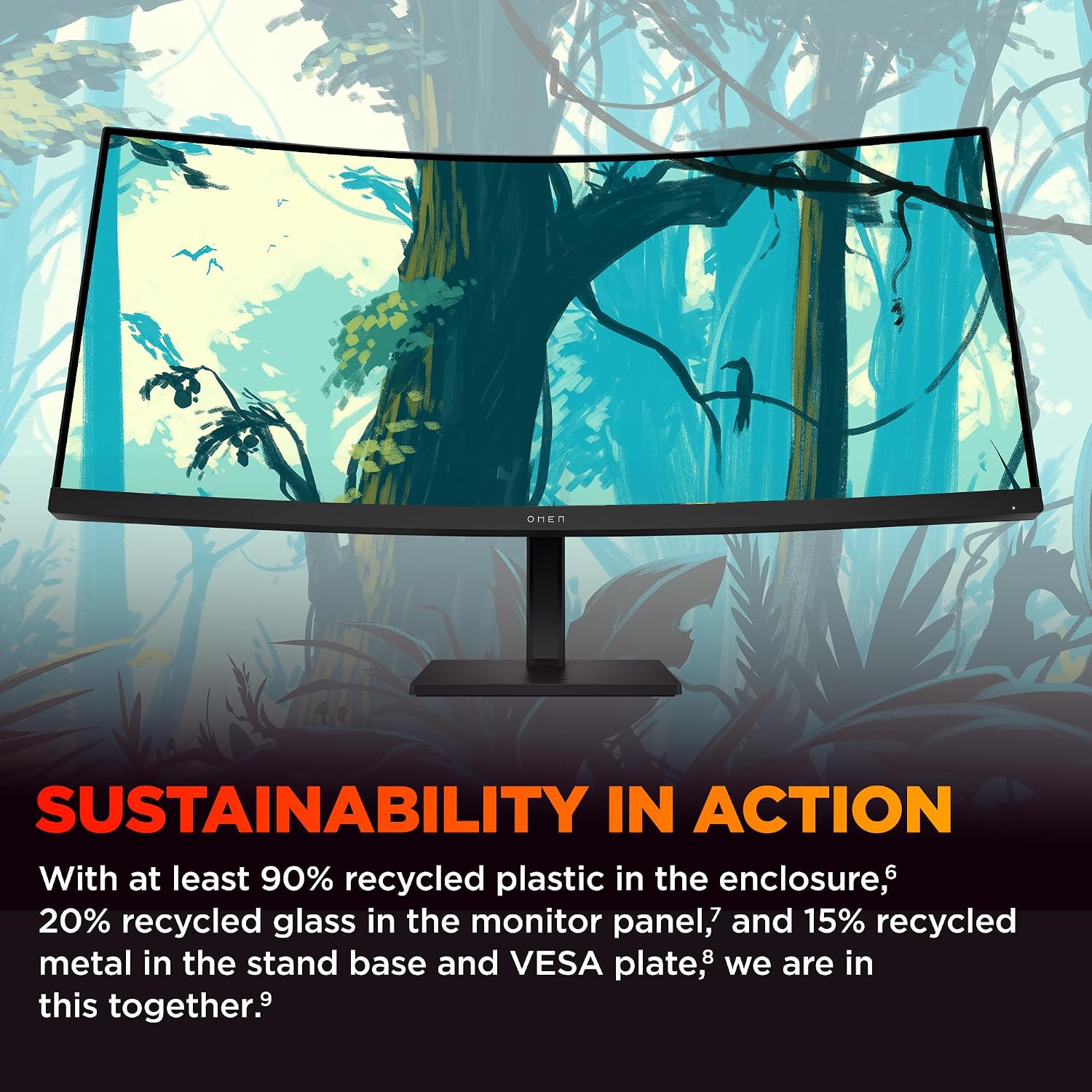 HP OMEN 34 inch WQHD 180Hz Curved Gaming Monitor, Wide QHD Display (3440 x 1440), VA Panel, VESA DisplayHDR 400, 1ms MPRT (with Overdrive), AMD FreeSync Premium Technology, Black, OMEN 34c G2 (2025)