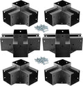 Eapele Pergola Kits with 3-Way & 4-Way Corner Brackets for 4'x 4' Lumber, Powder Coated Steel Made for Gazebos, Patio Pergolas, Log Cabin Outdoor Pergola Hardware