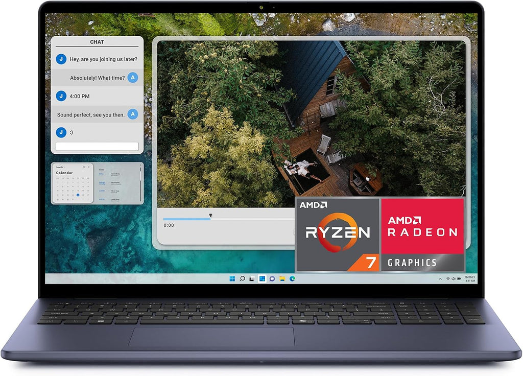 Dell Inspiron 16 5645 Laptop - 16.0 16:10 FHD+ (1920 x 1200) Display, AMD Ryzen 7-8840U, 16GB DDR5 RAM, 1TB SSD, AMD Radeon Graphics, Windows 11 Home, Onsite & Migrate Services - Midnight Blue