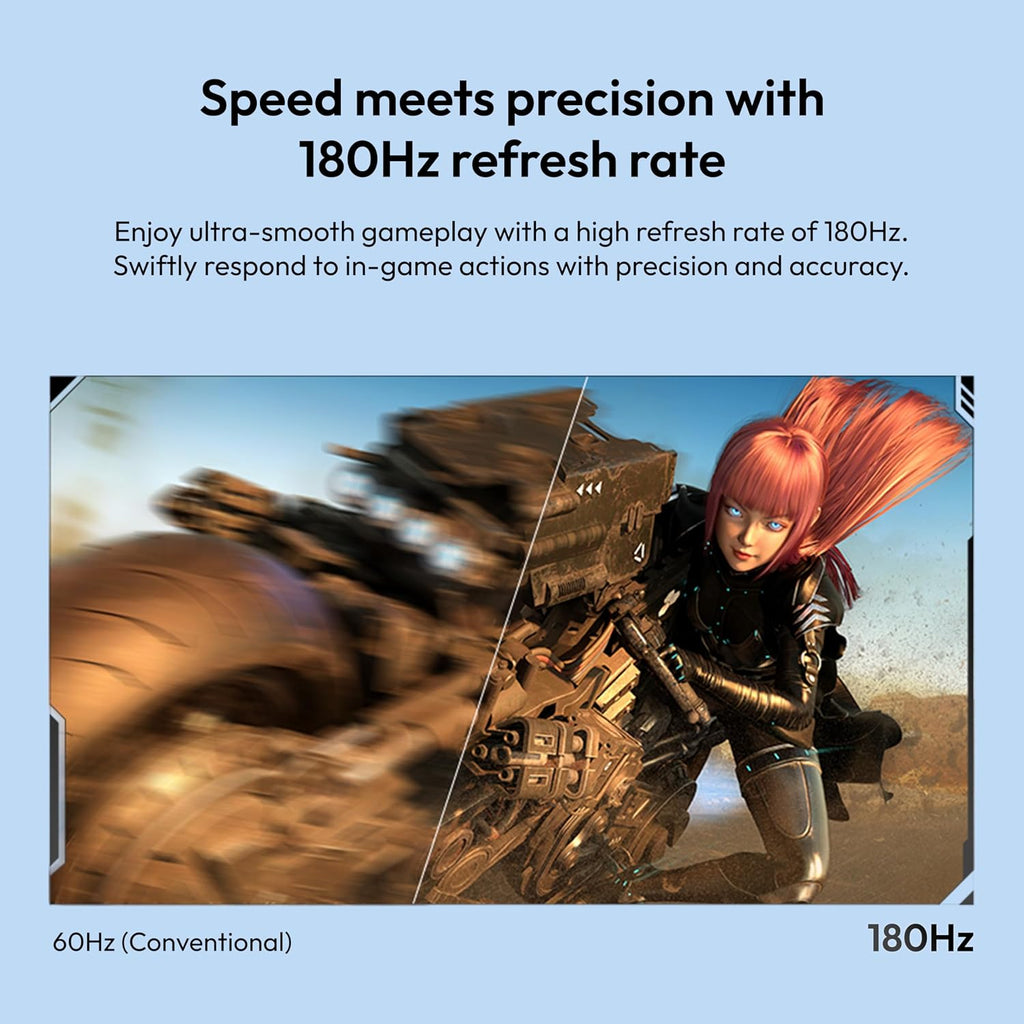 Pixio PX278 Wave Blue 27 inch 180Hz Refresh Rate Quad HD 1440p Resolution Fast IPS Panel 1ms GTG Response Time Built-in Speakers Gaming Monitor with AMD FreeSync