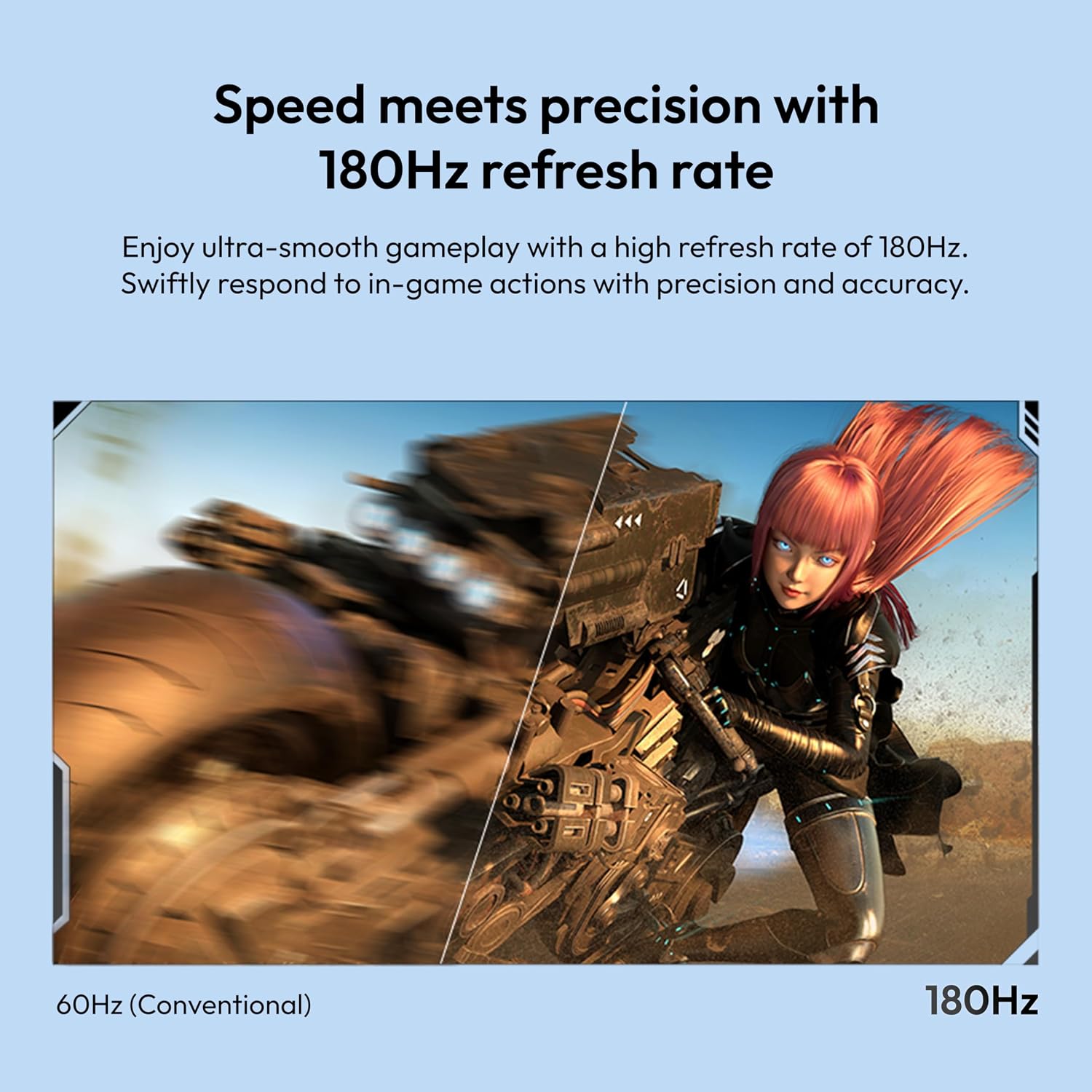 Pixio PX278 Wave Blue 27 inch 180Hz Refresh Rate Quad HD 1440p Resolution Fast IPS Panel 1ms GTG Response Time Built-in Speakers Gaming Monitor with AMD FreeSync