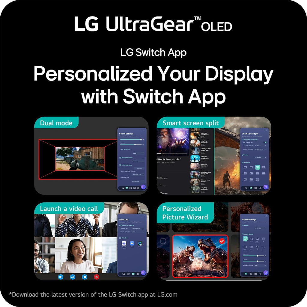 LG 27GX700A-B 27-inch Ultragear QHD (2560 x 1440) OLED Gaming Monitor, 280Hz, 0.03ms, NVIDIA G-Sync, AMD FreeSync Premium Pro, VESA DisplayHDR TrueBlack500, with up to DCI-P3 99.5%, HDMI 2.1, Black