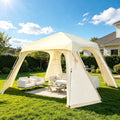 Alvantor® 12' x 12' Pop Up Gazebo, Canopy Tent All Weather & 4-Season Use, 4-Door PVC/Mesh/Polyester Curtain Addable, Top Mesh & Cover Portable Pergolas Pavilion for Patio, Backyard, Deck