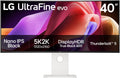 LG 40U990A-W 40-inch Ultrafine evo 5K2K WUHD (5120 x 2160) Nano IPS Curved Monitor, Thunderbolt 5, DisplayHDR 600, Built-in Speaker, 120Hz, HDMI 2.1, DP 2.1, USB C, Tilt/Height/Swivel Stand, White