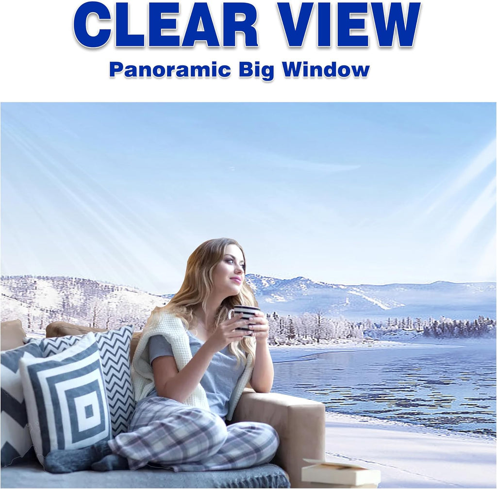 SCOCANOPY Clear Window Gazebo Privacy Curtain Set Fit for 10X12 Ft Gazebo, (Gray)