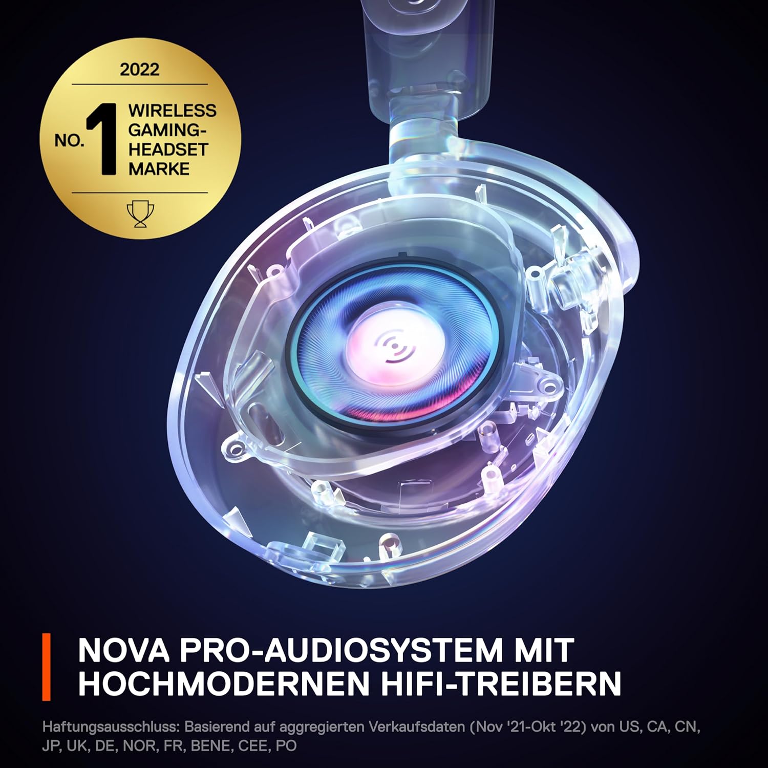 SteelSeries Arctis Nova Pro Wireless 61520 Gaming Headphones, Wireless, Sealed, High Resolution Active Noise Canceling, Compatible with PC, PS5, PS4, Switch, Hi-Fi Sound, Black, Adjustable
