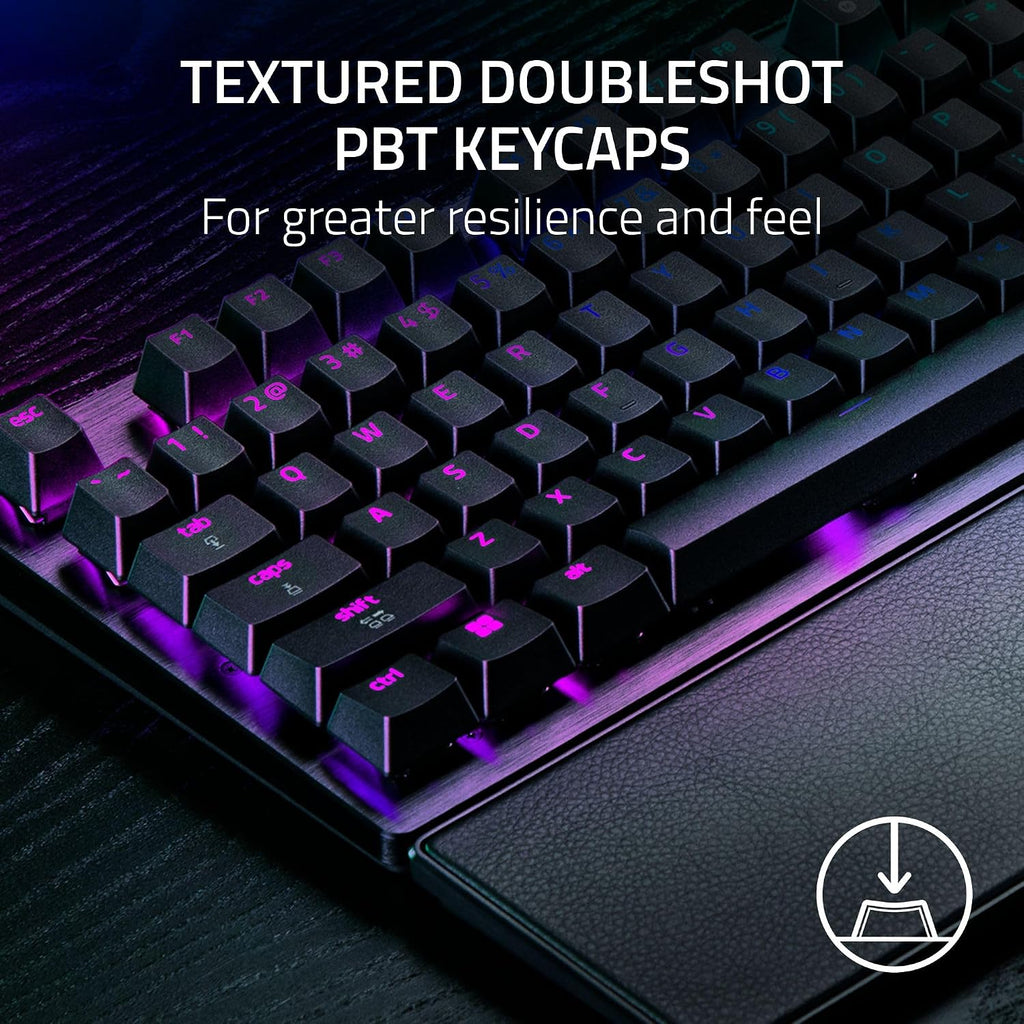 Razer Huntsman V3 Pro 8KHz Esports Gaming Keyboard: Analog Optical Switches Gen 2-8000 Hz Polling Snap Tap - Rapid Trigger - Adjustable Actuation - Media Controls - PBT Keycaps - Black