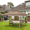 Gazebos on Clearance 12FT Easy Instant Pop Up Canopy Sidewalls Shade Lightweight Folding Portable Outdoor Clearance Patio Tent Waterproof Anti Uv Outdoor Exhibition Heavy Duty, Brown