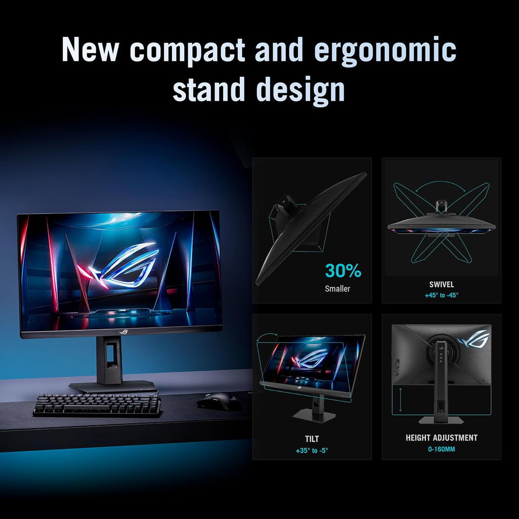 ASUS ROG Strix Ace 24' 1080P Esports Gaming Monitor (XG248QSG) - Full HD, Super TN Panel, 610Hz, 0.1ms, VRR, Low Input Lag, DisplayHDR400, Tripod Socket, HDMI 2.1, 3 yr Warranty