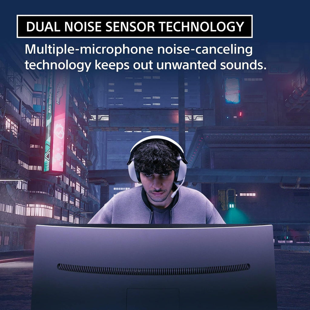 Sony INZONE H9 Gaming Headset, Wireless Noise Canceling Bluetooth Headset With Microphone, 360 Spatial Sound, For PC and PS5 (WH-G900N), White