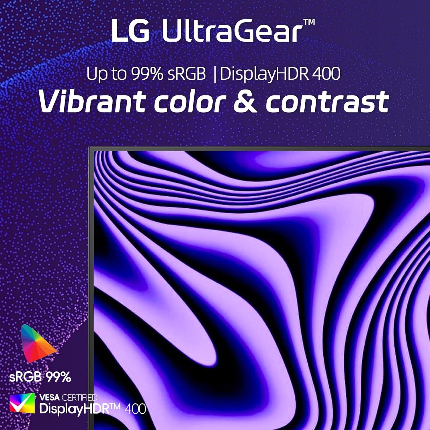 LG 27' QHD Ultragear Monitor, 300Hz, 1ms, NVIDIA G-Sync, AMD FreeSync Premium, VESA DisplayHDR 400,HDMI, Displayport, USB Type-C, Tilt/Height/Swivel & Pivot Adjustment Stand