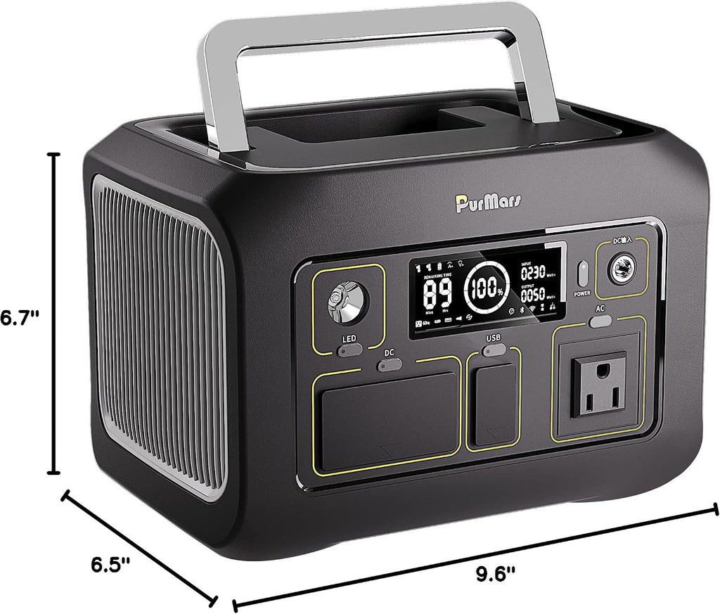 Portable Power Station 300W(Peak 500W),288Wh (90,000mAh) Solar Generator with 110V Pure Sine Wave AC Outlet,lifepo4 Battery Portable Power Bank for Outdoor Camping, Traveling,and Emergencies