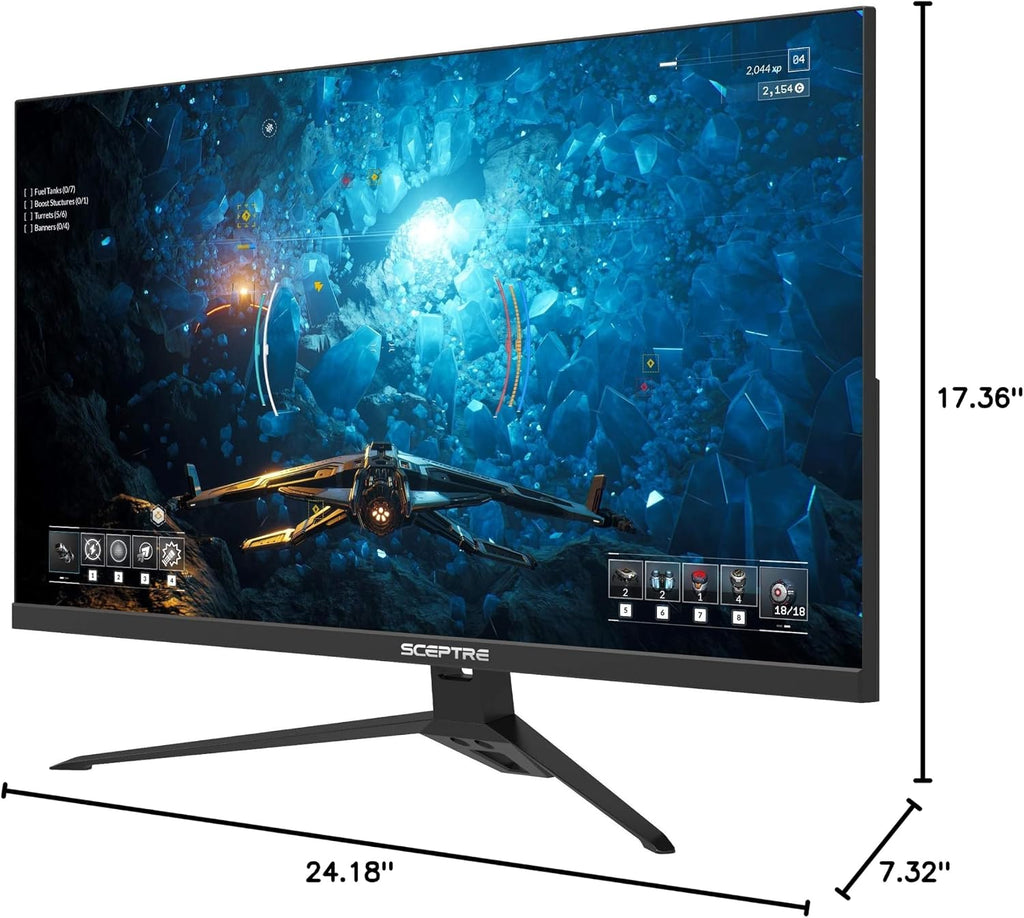 Sceptre 27-inch IPS Gaming Monitor 180Hz HDMI DisplayPort 99% sRGB AMD FreeSync FPS RTS Build-in Speakers Machine Black 2025 (E275B-FPT Series)