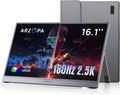 ARZOPA 16.1'' 180Hz 2.5K Portable Monitor, 2560x1440 QHD 107% sRGB Kickstand Portable Gaming Monitor with HDR, Ultra Slim, Eye Care, External Second Screen for Laptop, PC, PS5, Mac, Xbox-Z3FC