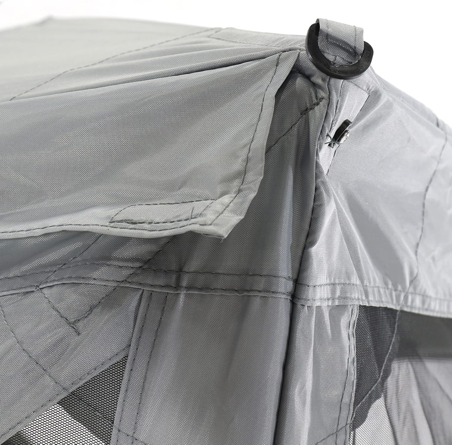 CLAM Quick-Set Pop Up Screen Tent, Venture, 9 x 9 ft, Instant Setup Gray Portable Outdoor Gazebo Canopy Shelter, Compact Bug-Free Camping Tent for Backyard, Beach, Tailgating - Gray
