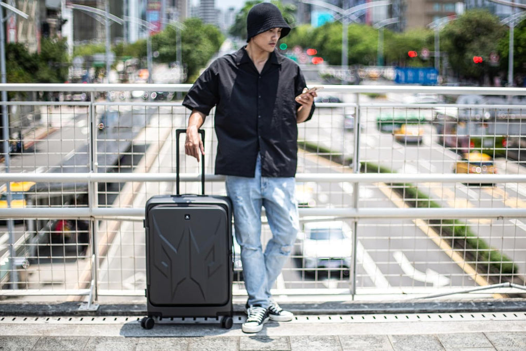 Acer Predator Street-Style Luggage 25-Inch Luggage Bag | Silent Dual-Row Wheels | Front-Opening Design | Large Storage Compartments | TSA Approved Lock | Matte Gray