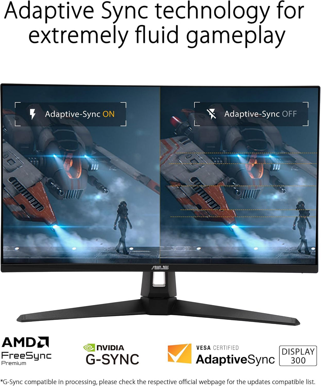 ASUS TUF Gaming 27' 1440P Monitor (VG27AQM5A) - QHD (2560x1440), 300Hz, Fast IPS, Extreme Low Motion Blur Sync, 0.3ms, Speaker, 95% DCI-P3, Shadow Boost, DisplayWidget Center, 3 yr Warranty