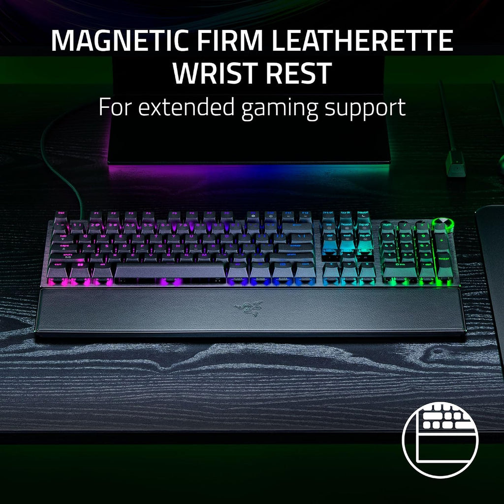 Razer Huntsman V3 Pro 8KHz Esports Gaming Keyboard: Analog Optical Switches Gen 2-8000 Hz Polling Snap Tap - Rapid Trigger - Adjustable Actuation - Media Controls - PBT Keycaps - Black