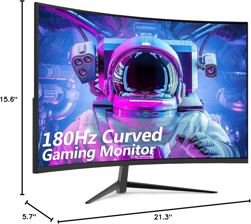 Z-Edge 24 inch Gaming Monitor, 200Hz 165Hz Curved 1650R Computer Monitor, FHD 1080P, Ultra-Fast MPRT 1ms Curved Monitor, 300nits, 16.7M Colors, UG24 1X DP 1.4 Port and 1X 2.0 HDMI Port