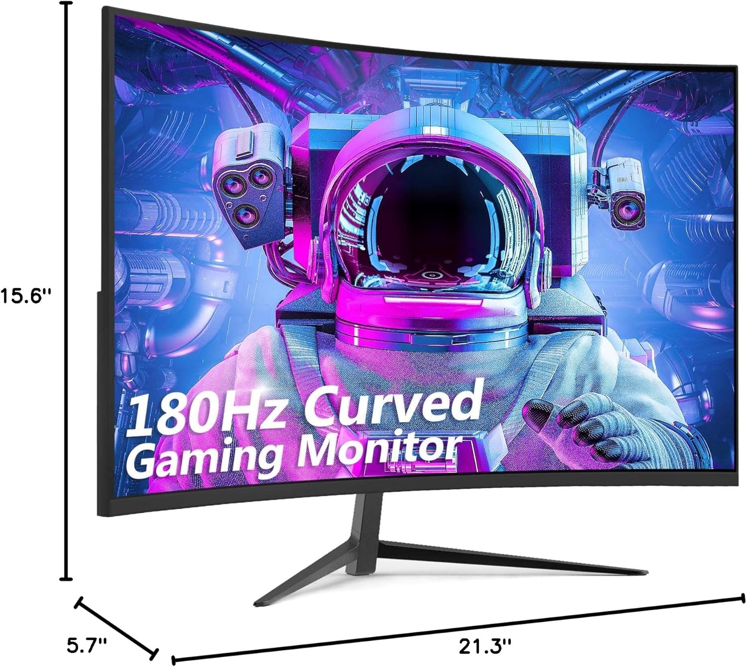 Z-Edge 24 inch Gaming Monitor, 200Hz 165Hz Curved 1650R Computer Monitor, FHD 1080P, Ultra-Fast MPRT 1ms Curved Monitor, 300nits, 16.7M Colors, UG24 1X DP 1.4 Port and 1X 2.0 HDMI Port