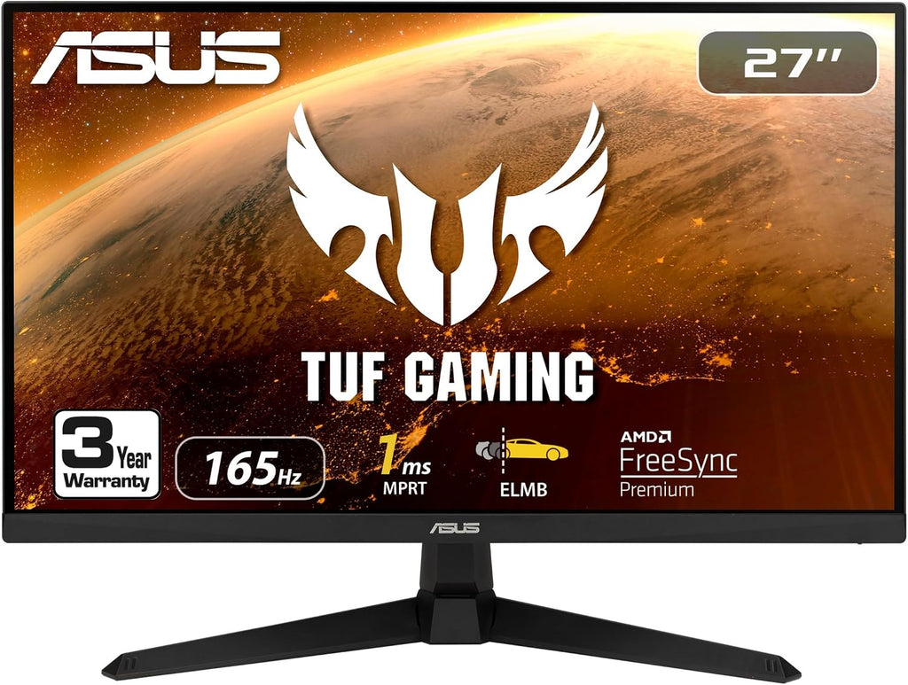 ASUS TUF Gaming 27' 1080P Gaming Monitor (VG277Q1A) - Full HD, 165Hz (Supports 144Hz)(Renewed)