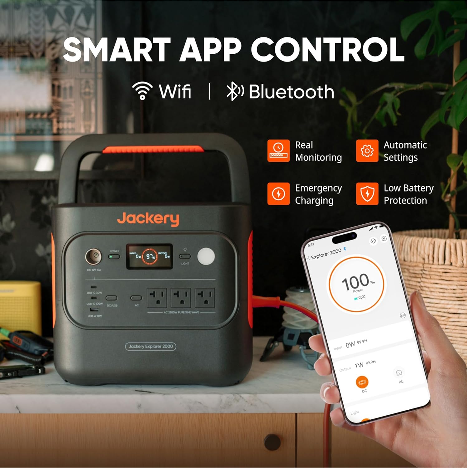 Jackery Solar Generator 2000 v2 with 4x100W Light Solar Panels, 2042Wh/2200W LiFePo4 Portable Power Station, 20ms UPS Home Backup, USB-C PD 100W Fast Charging for Power Outages, Emergencies, Camping