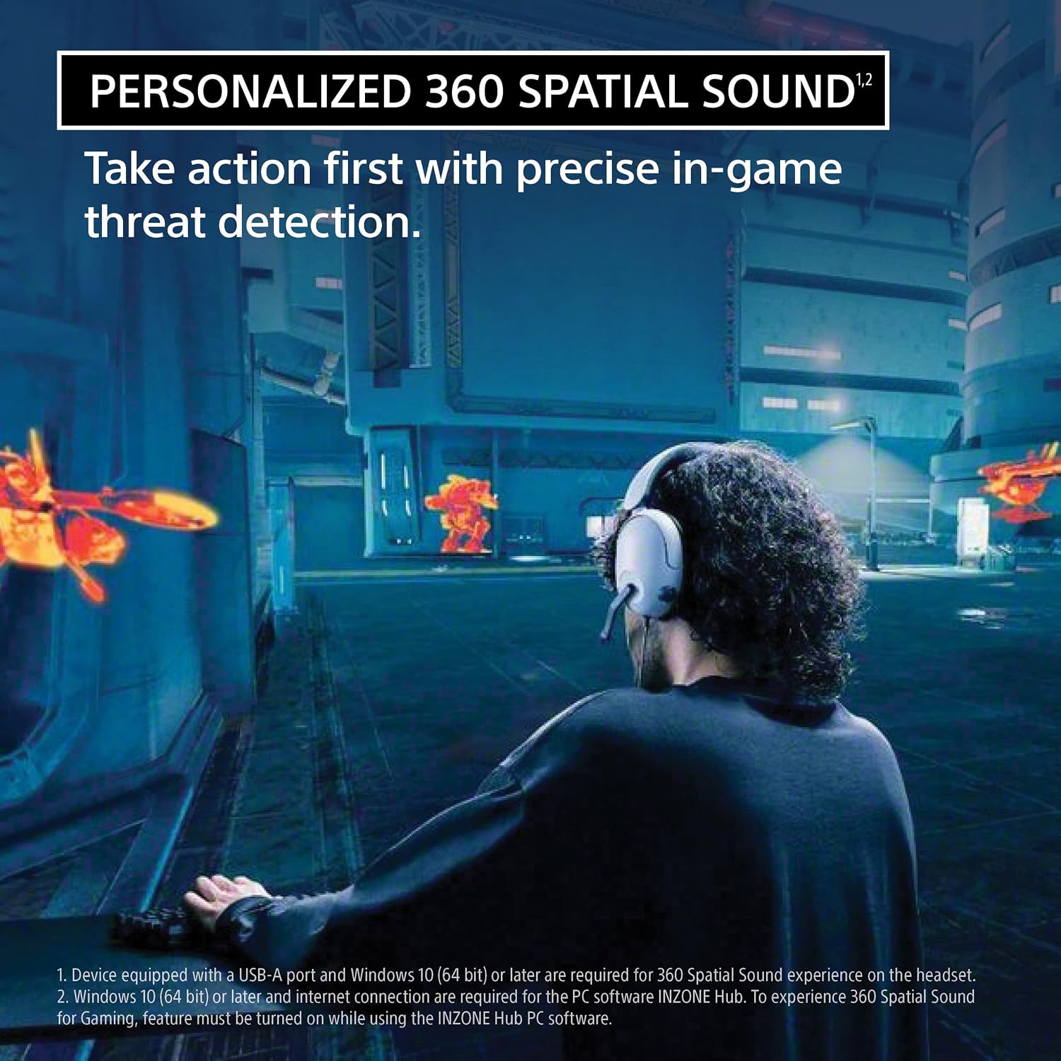Sony INZONE H3 Wired Gaming Headphones with Mic, PS5 Headphones, Over-Ear, Personalized 360 Spatial Sound, Discord Certified MDR-G300 (Black)