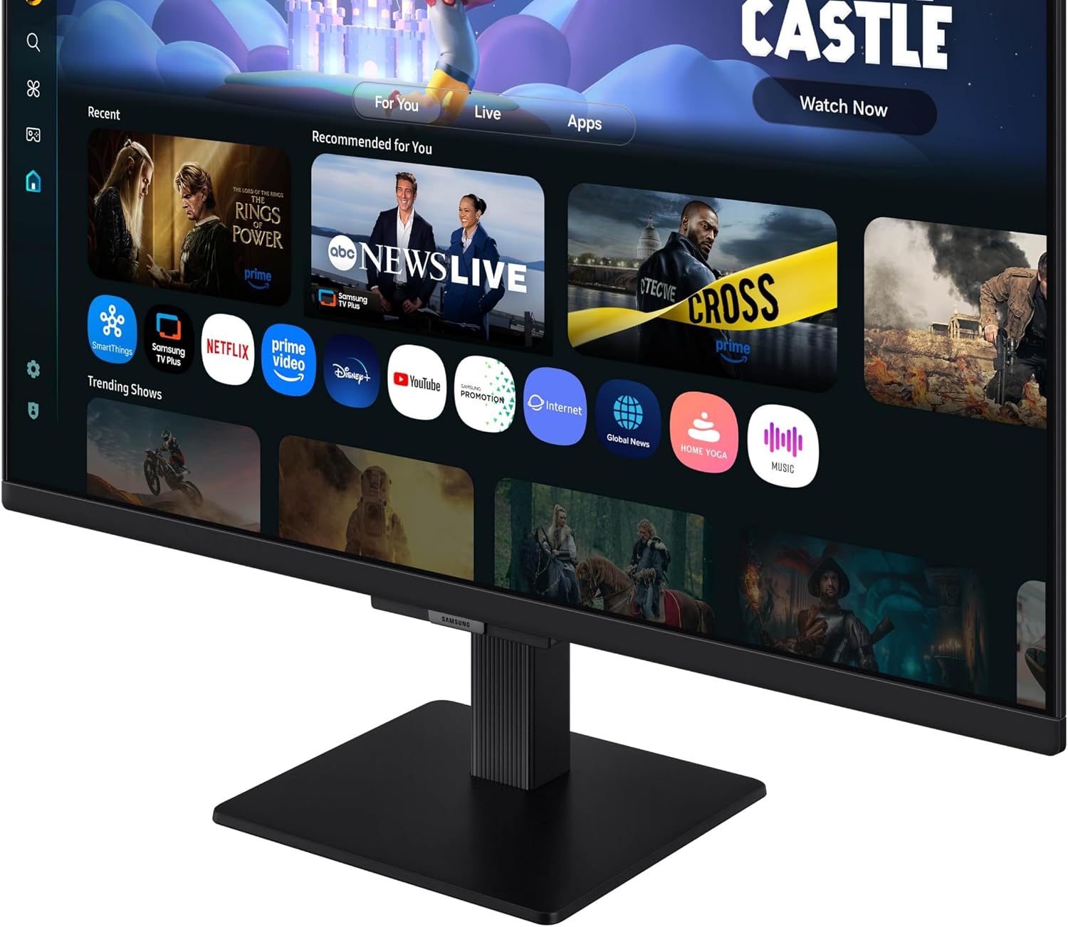 Samsung 27-Inch M5 (M50F) Series FHD Smart Monitor with Streaming TV, Speakers, HDR10, Gaming Hub, Multiple Ports, Workout Tracker, Vision Accessibility Tools, Black, LS27FM502ENXZA