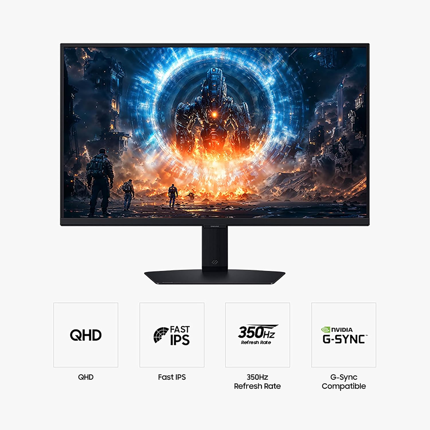 Samsung 27' Odyssey G6 G60F QHD Resolution Gaming Monitor, 350Hz Refresh Rate, Fast IPS Panel, VESA DisplayHDR™ 400, NVIDIA G-Sync Compatible, AMD FreeSync™ Premium, Ergonomic Stand, LS27FG60DENXZA