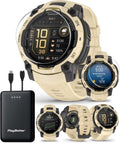 Garmin Instinct 3 Alpine Rush AMOLED (Citrine, 45 mm) Outdoor GPS Smartwatch Bundle - Built-in Flashlight, 24/7 Health & Wellness Monitoring with PlayBetter Portable Charger & HD Screen Protectors