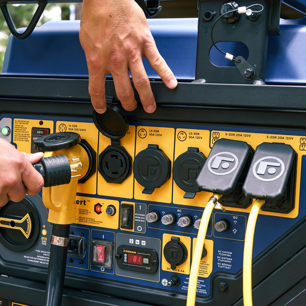 FIRMAN T12071 Tri Fuel Portable Generator, 15000W Electric Start, 12000W Running, 120-240V, CO Alert, Gas Propane Natural Gas, Wheel Kit for Home, Backup, Camping, RV, Jobsite, Emergency & Outdoor