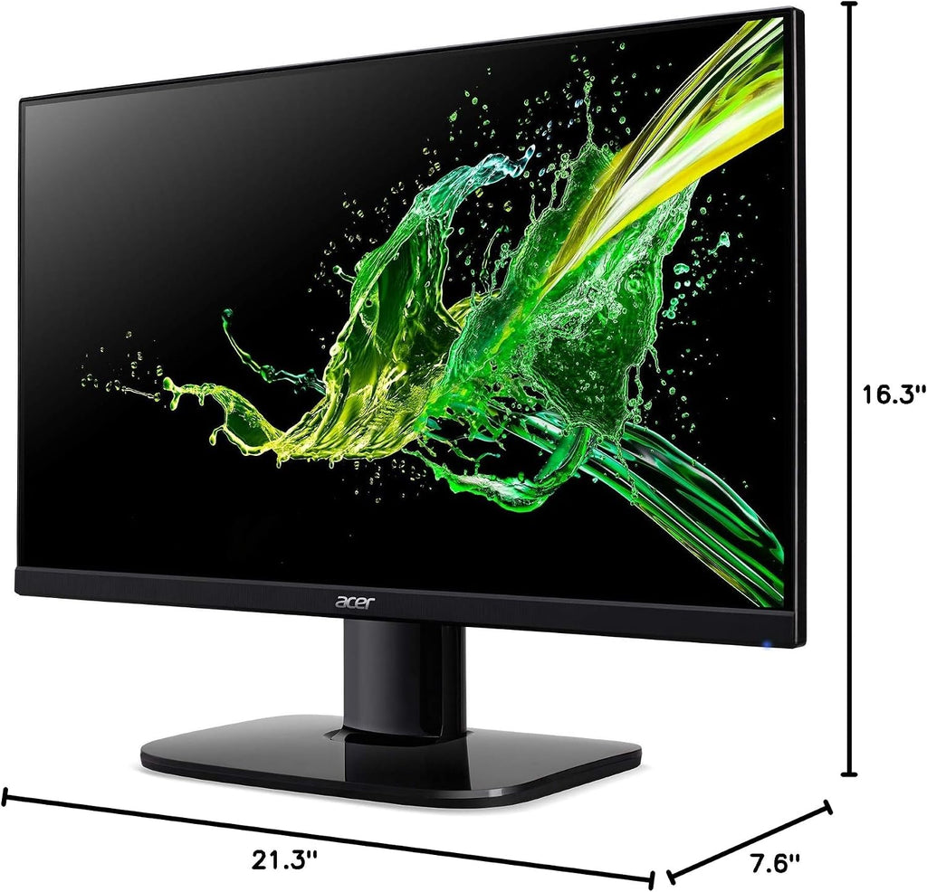 acer KC242Y Hbi 23.8' Full HD (1920 x 1080) Zero-Frame Gaming Office Monitor | AMD FreeSync Technology | 100Hz | 1ms (VRB) | Low Blue Light | Tilt | HDMI & VGA Ports