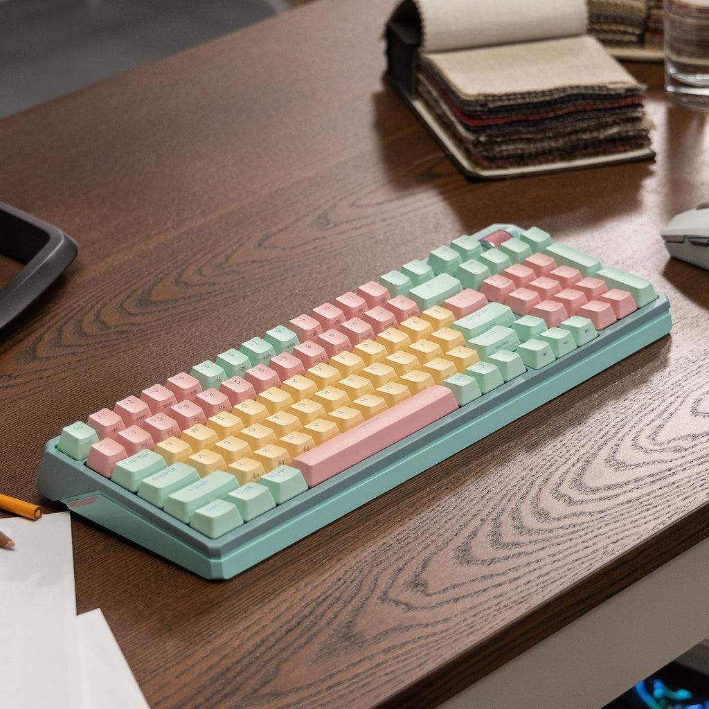 Cooler Master MK770 Macaron Wireless Mechanical RGB Gaming Keyboard, Kailh Box V2 Linear Red Switches, Gasket Structure, Hot-Swappable, Bluetooth|2.4GHz, Tactile 3-Way Dial, QWERTY (MK-770-MCKR1-US)