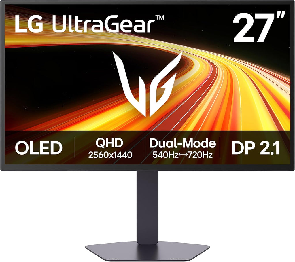 LG 27GX790B-B 27' Ultragear QHD (3440 x 1440) OLED Gaming Monitor, Dual Mode (QHD 540Hz/ HD 720Hz), 0.02ms, TrueBlack 500, NVIDIA G-Sync Compatible, AMD FreeSync Premium Pro, DP 2.1, USB-C, Black