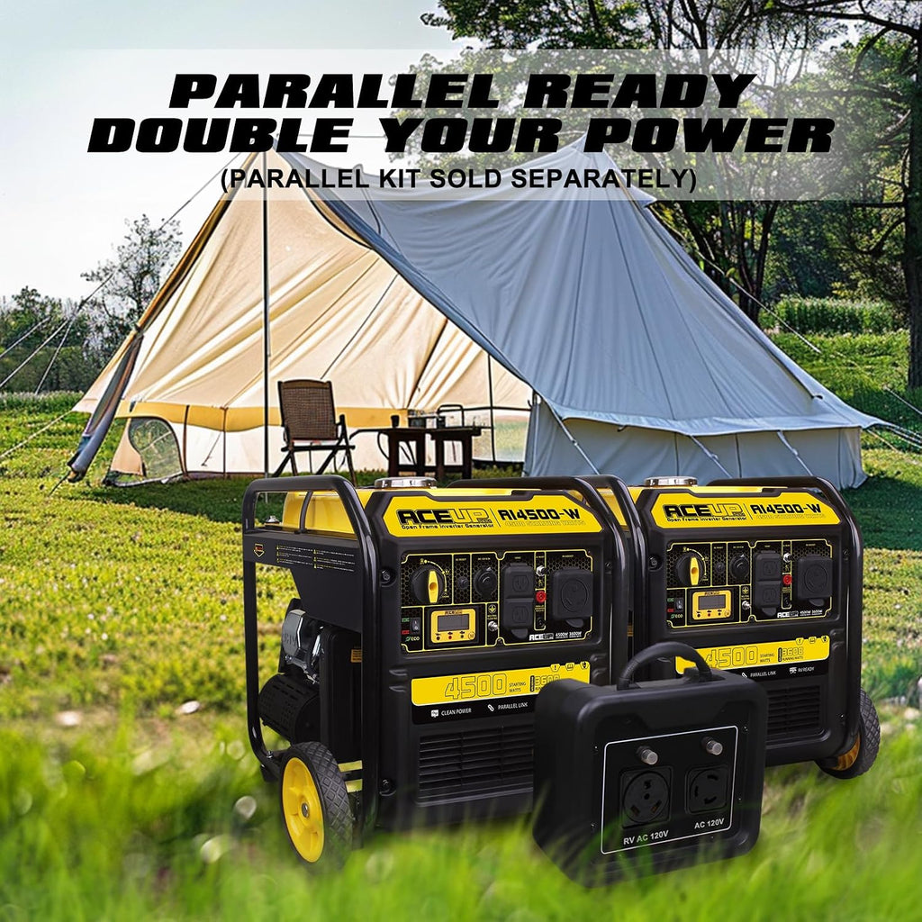 Aceup Energy 4500 Watt Gas Powered Generator, Inverter Portable Generator 223cc for Home Use RV Camping, EPA Compliant