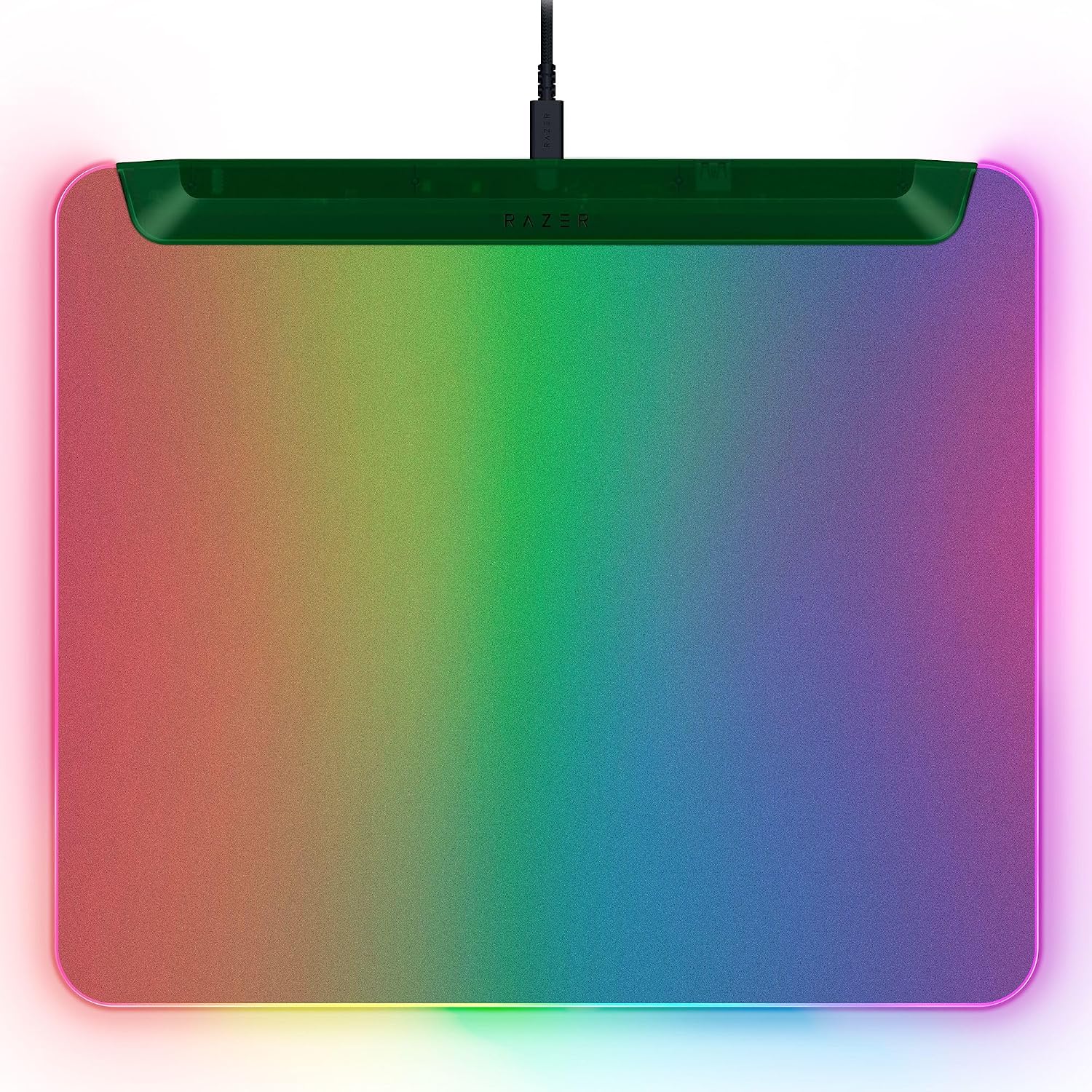 Razer Firefly V2 Pro Fully Illuminated RGB Gaming Mouse Mat: Backlit Design - 15 Zone Chroma Lighting - USB 2.0 Port - Detachable USB Type C Cable - Micro Textured Surface - Anti Slip Base