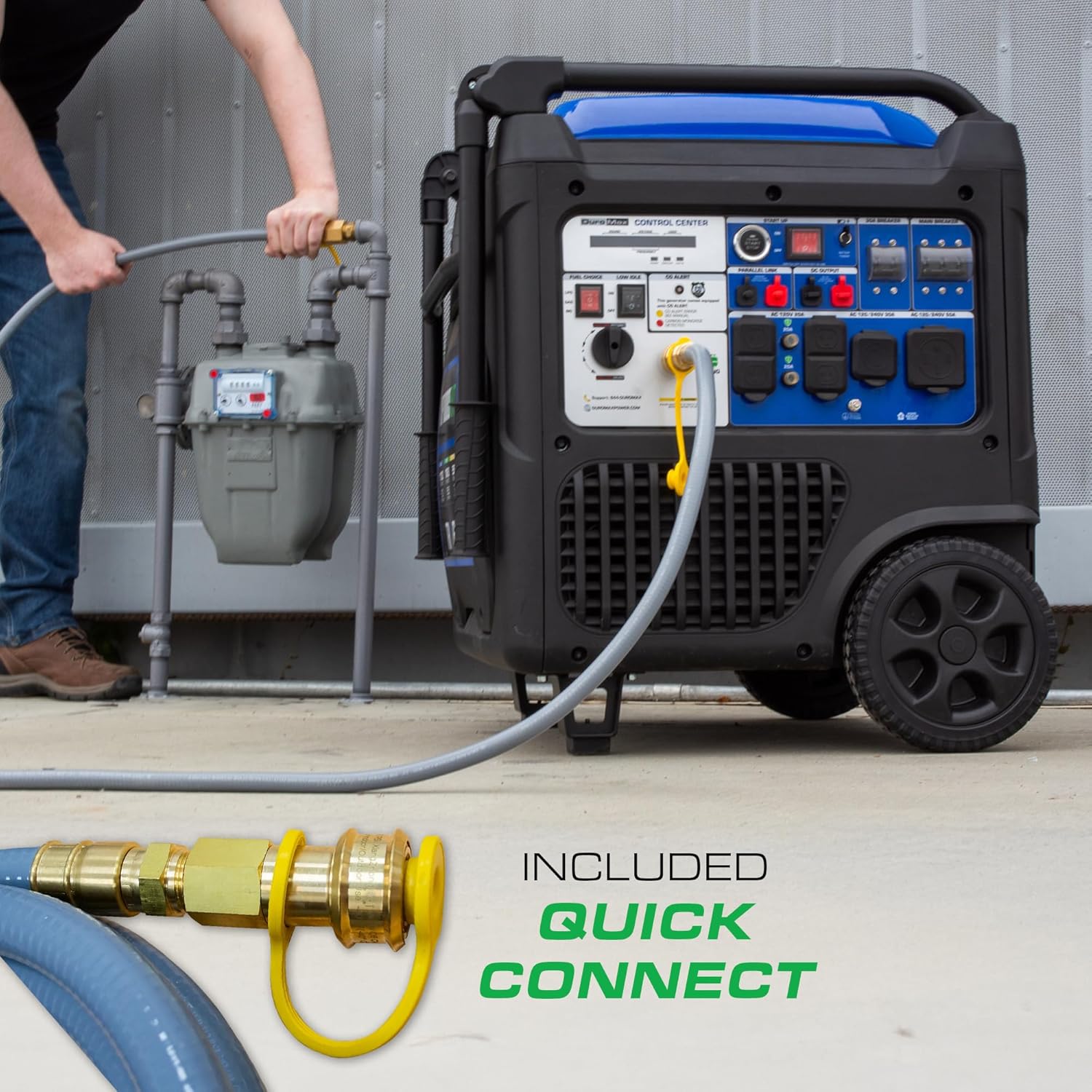 DuroMax XP11000iHT 11,000-Watt Tri Fuel Portable Digital Inverter Generator - Gas, Propane & Natural Gas, Remote Electric Start, Whole Home Power Backup, Transfer Switch Ready, RV & Emergency Ready