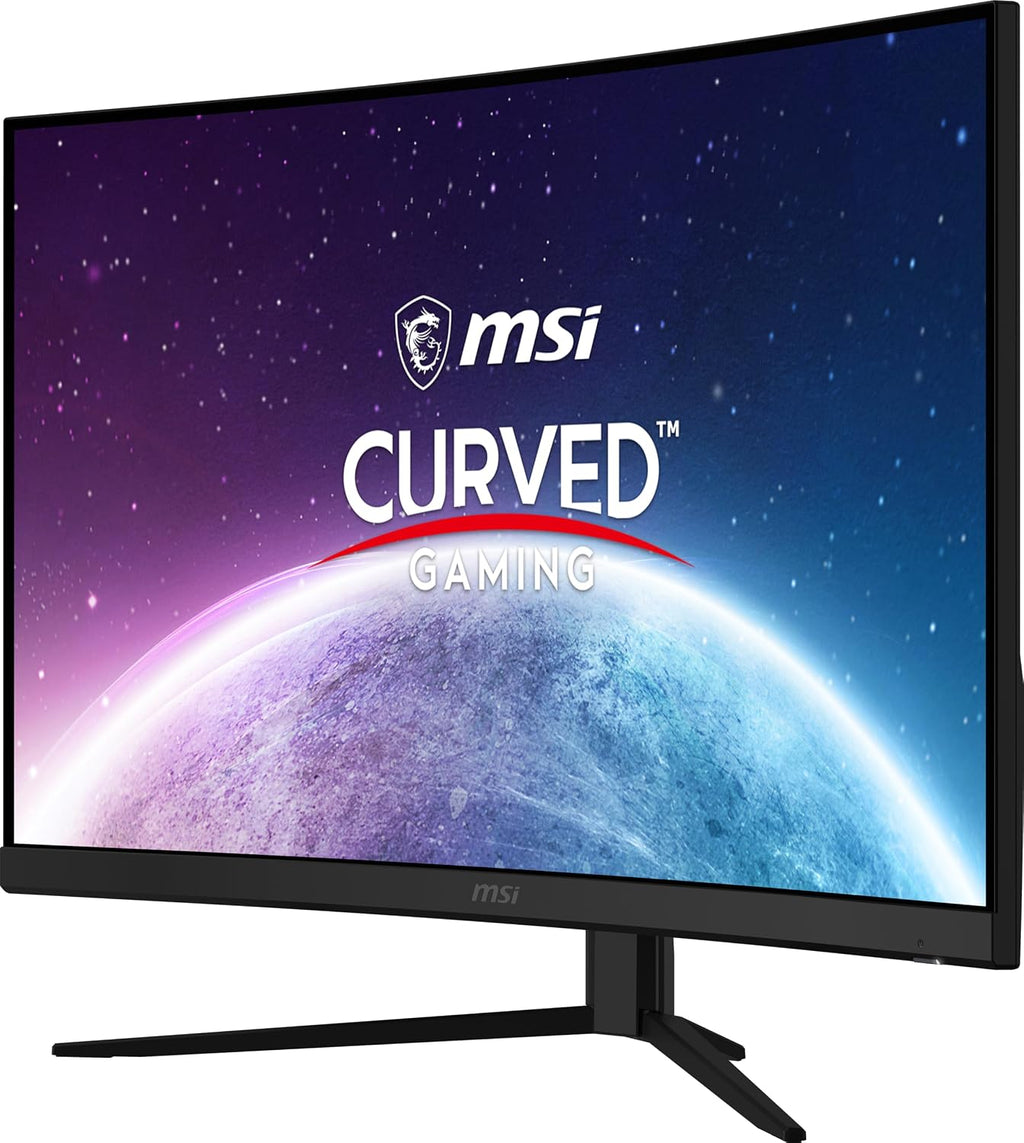 msi G32C4X, 32' Gaming Monitor, 1920 x 1080 (FHD) Curved Gaming Monitor, 1 ms, 250Hz, FreeSync, 1500R, HDMI, DisplayPort, Tilt Adjustable.